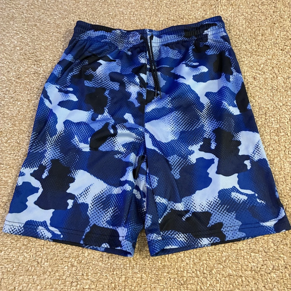 Boys Blue Camo Children's Place Shorts Elastic Waist Drawstring size xxl 16